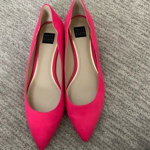 White House Black Market Pink suede flats